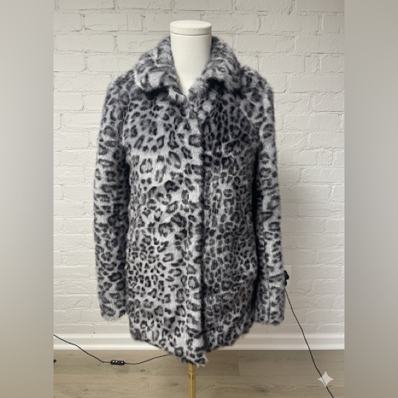 Crewcuts Girls Leopard Fur Coat - Picture 1 of 10